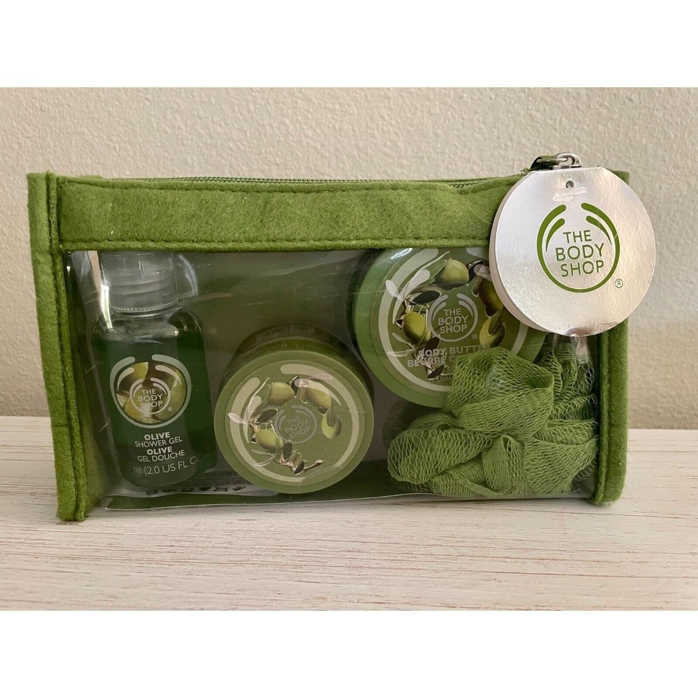 The Body Shop Olive Shower Gel Cream Scrub Body Butter Travel Size Gift Set